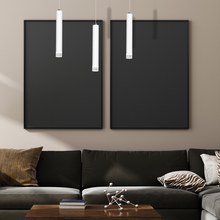 LED-kattokruunu narussa ALBA 3xLED/15W/230V valkoinen