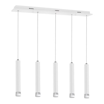 LED-kattokruunu narussa ALBA 5xLED/25W/230V valkoinen