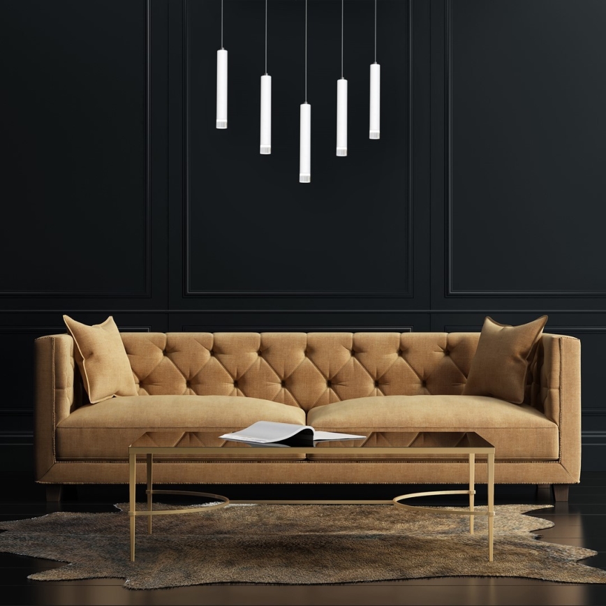 LED-kattokruunu narussa ALBA 5xLED/25W/230V valkoinen