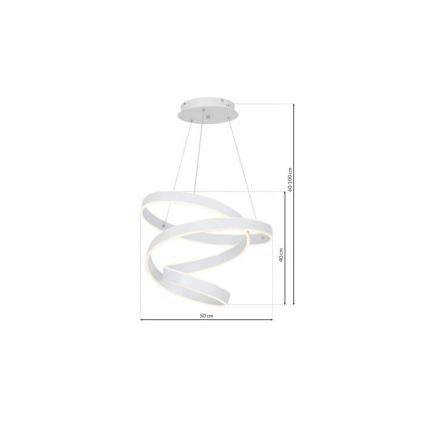 LED-kattokruunu narussa ANDROMEDA LED/45W/230V
