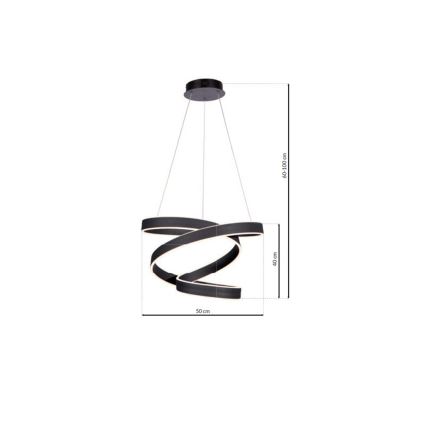 LED-kattokruunu narussa ANDROMEDA LED/45W/230V