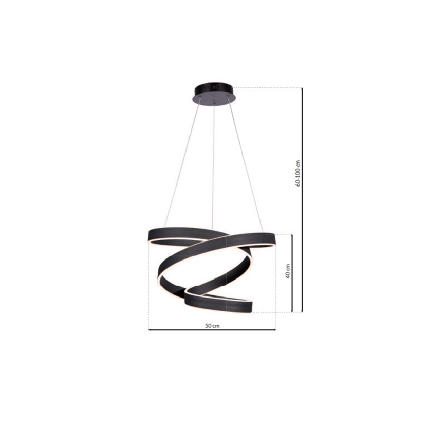 LED-kattokruunu narussa ANDROMEDA LED/45W/230V