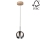 LED-kattokruunu narussa BALL WOOD 1xGU10/5W/230V matta tammi - FSC-sertifioitu