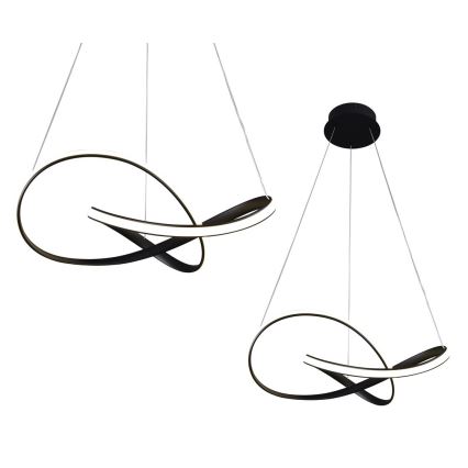 LED-kattokruunu narussa CAPPIO LED / 36W / 230V musta