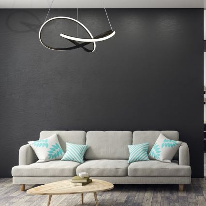 LED-kattokruunu narussa CAPPIO LED / 36W / 230V musta