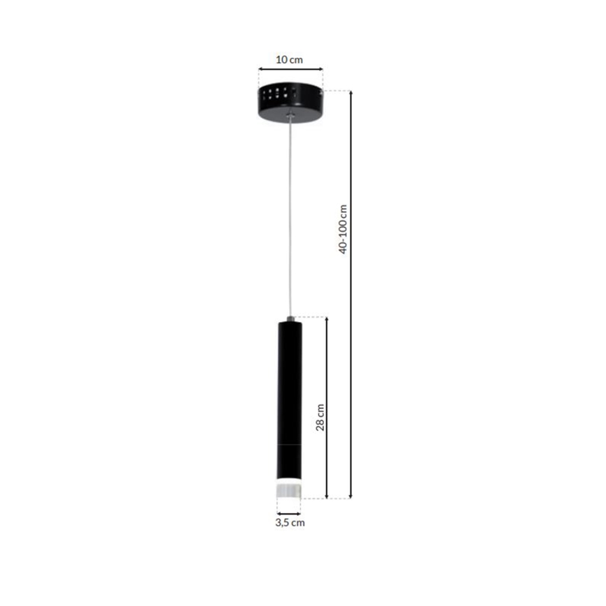 LED-kattokruunu narussa CARBON LED/5W/230V