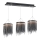 LED-kattokruunu narussa CASCATA BLACK 3xLED/54W/230V