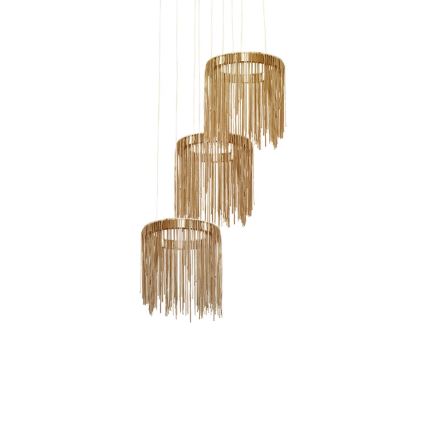 LED-kattokruunu narussa CASCATA COPPER 3xLED/54W/230V
