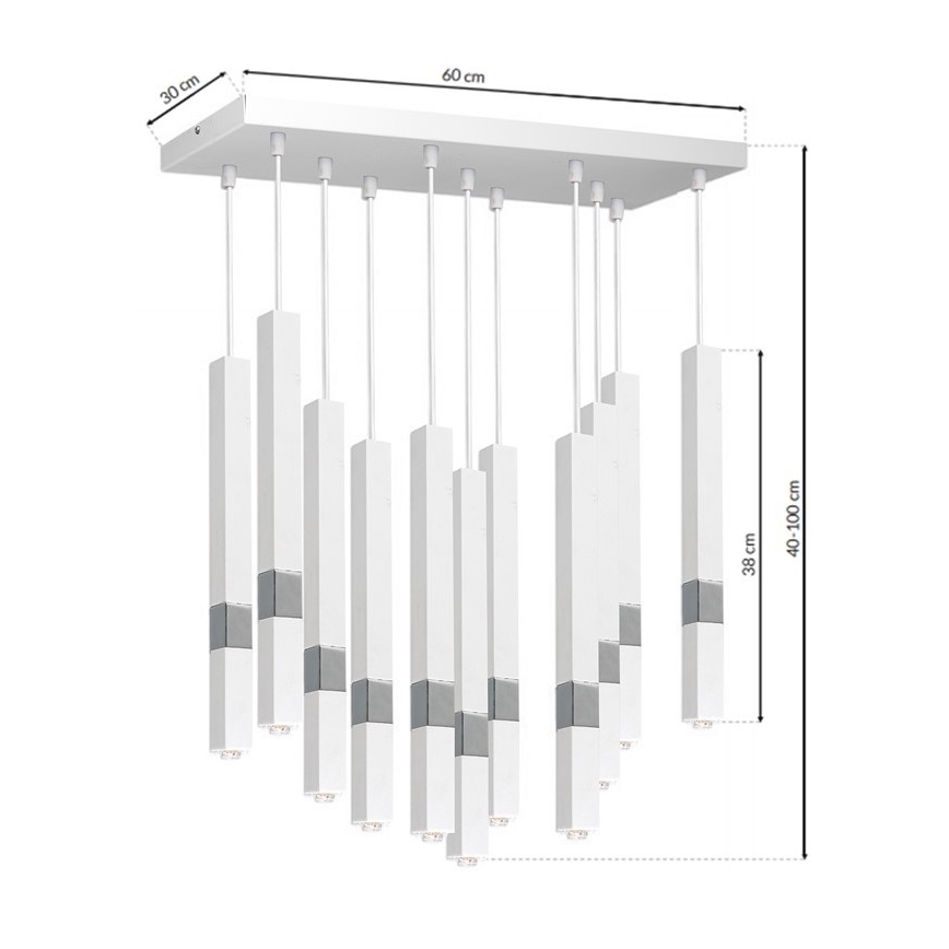 LED-kattokruunu narussa CASTRO 11xG9/7W/230V