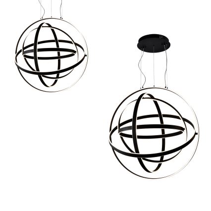 LED-kattokruunu narussa COPERNICUS 1xLED/260W/230V musta