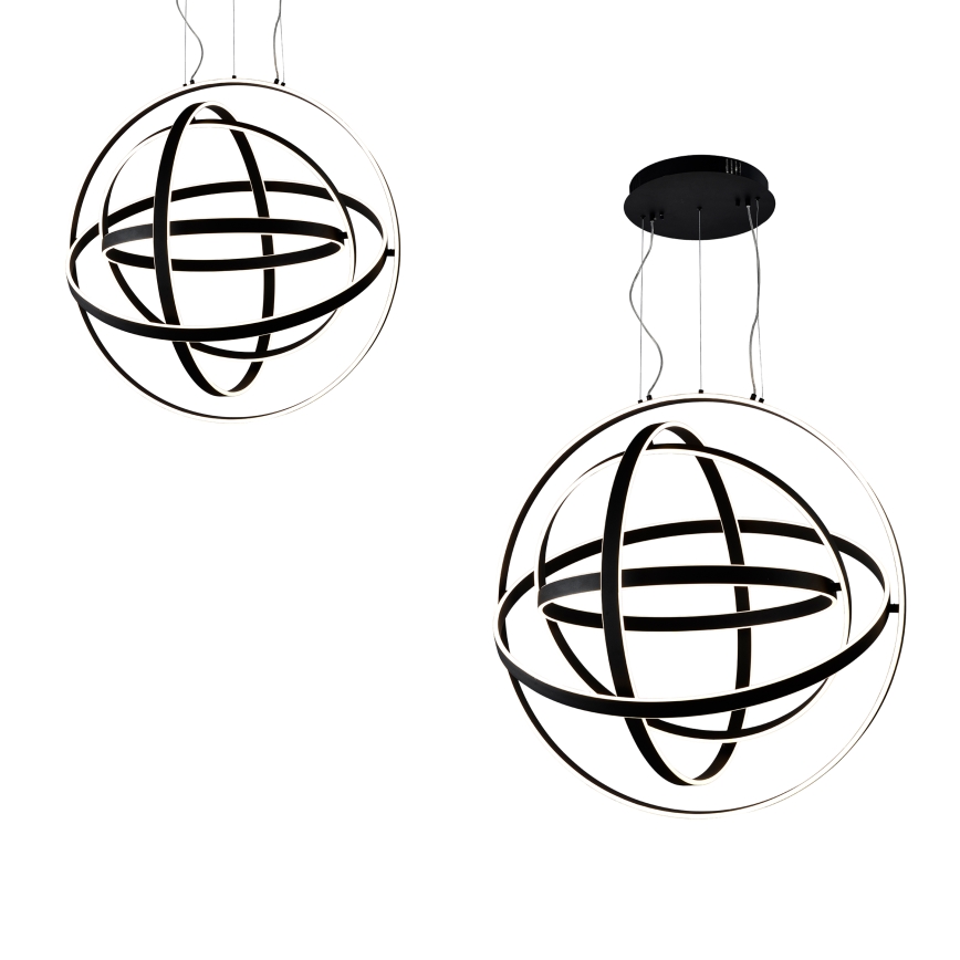 LED-kattokruunu narussa COPERNICUS 1xLED/260W/230V musta