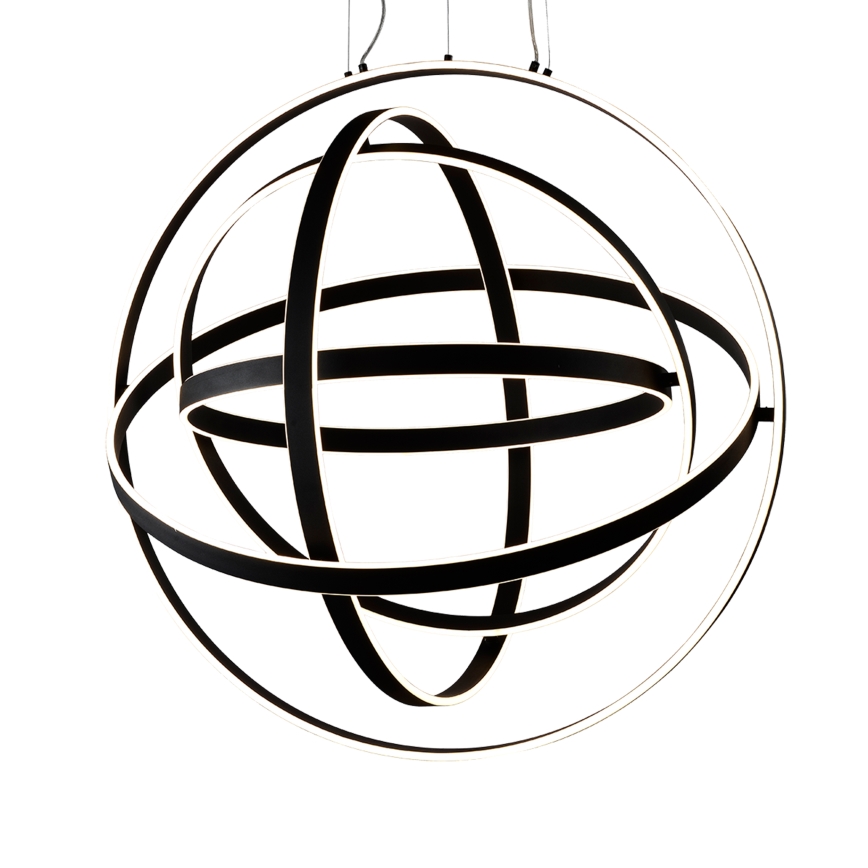 LED-kattokruunu narussa COPERNICUS 1xLED/260W/230V musta
