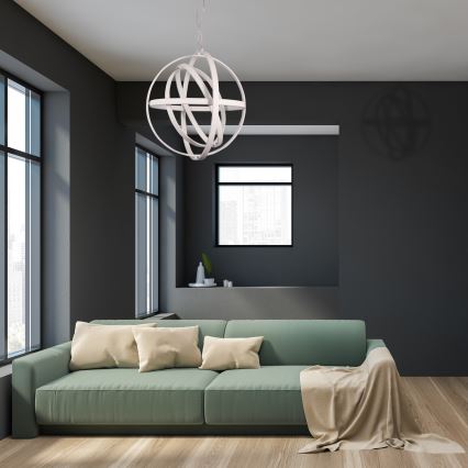 LED-kattokruunu narussa COPERNICUS 1xLED/260W/230V valkoinen