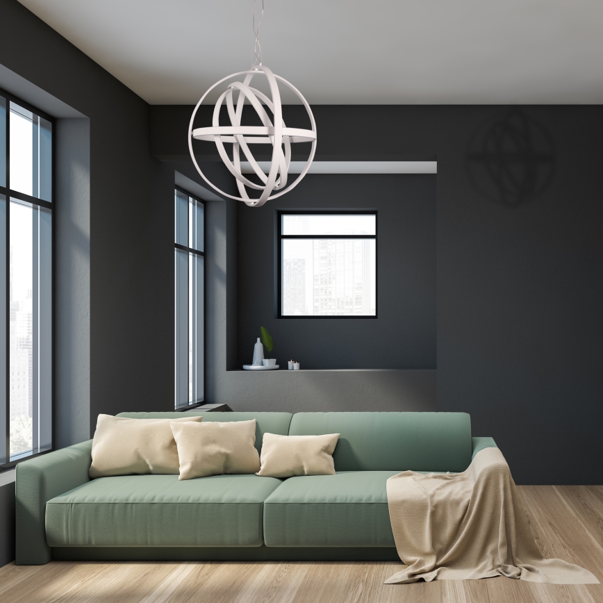 LED-kattokruunu narussa COPERNICUS 1xLED/260W/230V valkoinen