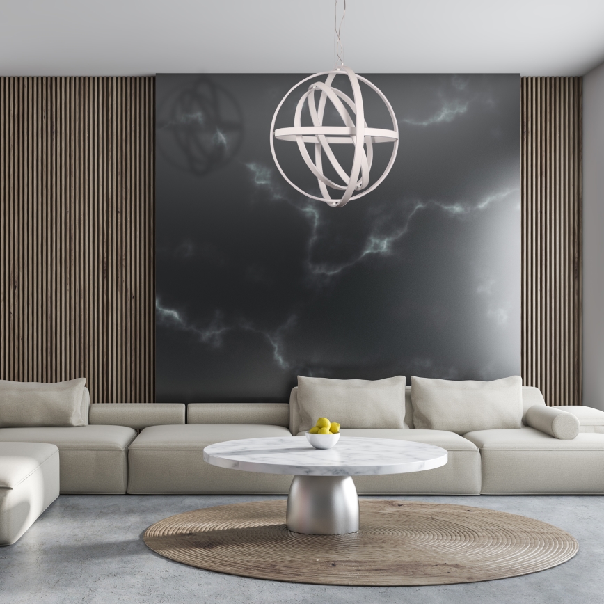 LED-kattokruunu narussa COPERNICUS 1xLED/260W/230V valkoinen