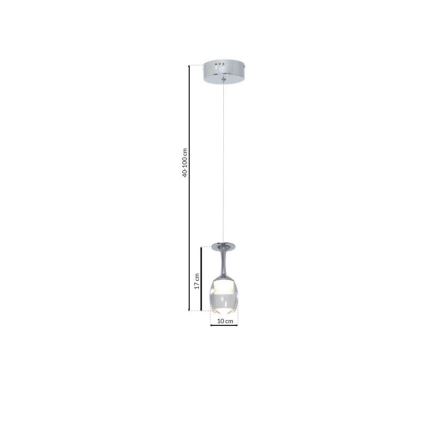 LED-kattokruunu narussa COPPA 1xLED/5W/230V