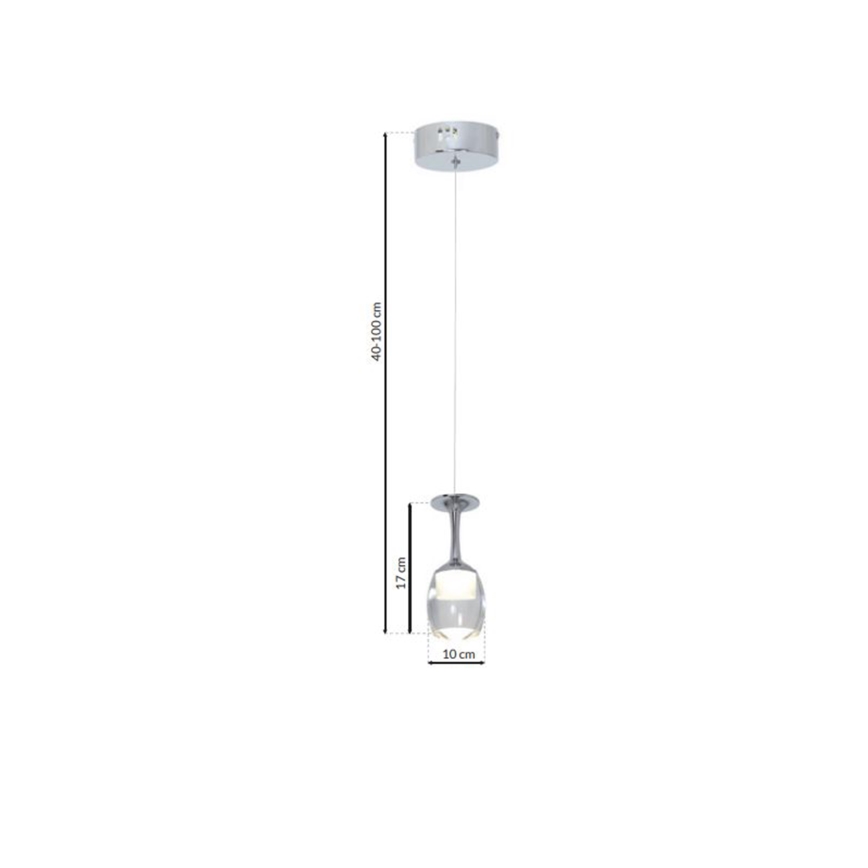 LED-kattokruunu narussa COPPA 1xLED/5W/230V