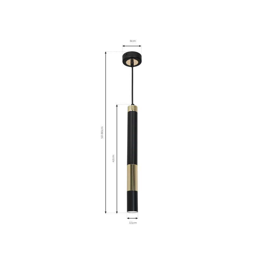 LED-kattokruunu narussa DALLAS 1xGU10/3W/230V
