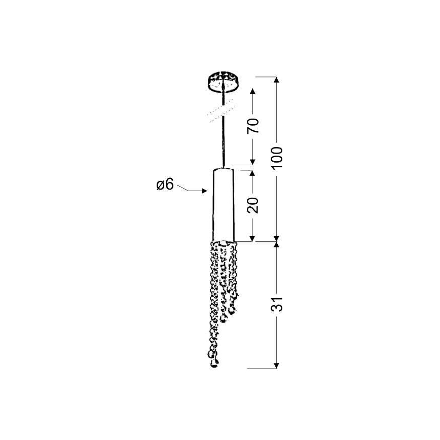 LED-kattokruunu narussa DUERO LED/3W/230V