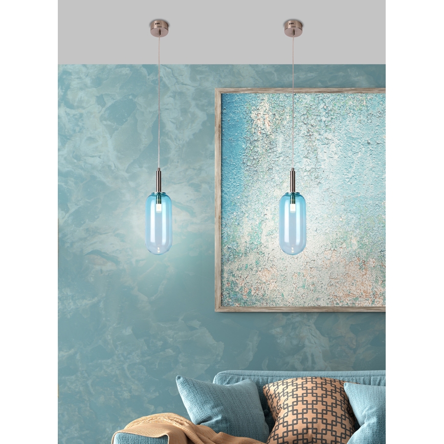 LED-kattokruunu narussa FIUGGI LED/6W/230V sininen