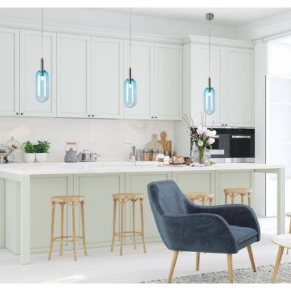 LED-kattokruunu narussa FIUGGI LED/6W/230V sininen