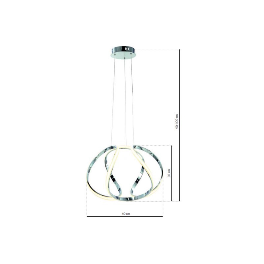 LED-kattokruunu narussa GLOBE 1xLED/50W/230V