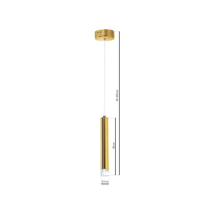 LED-kattokruunu narussa GOLDIE 1xLED/5W/230V kultainen