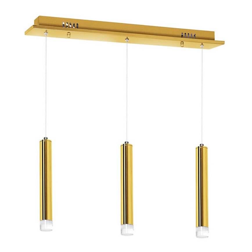 LED-kattokruunu narussa GOLDIE 3xLED/15W/230V kultainen
