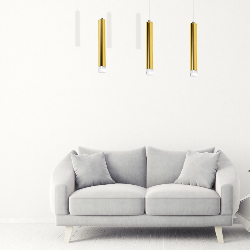 LED-kattokruunu narussa GOLDIE 3xLED/15W/230V kultainen