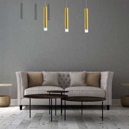 LED-kattokruunu narussa GOLDIE 3xLED/15W/230V kultainen