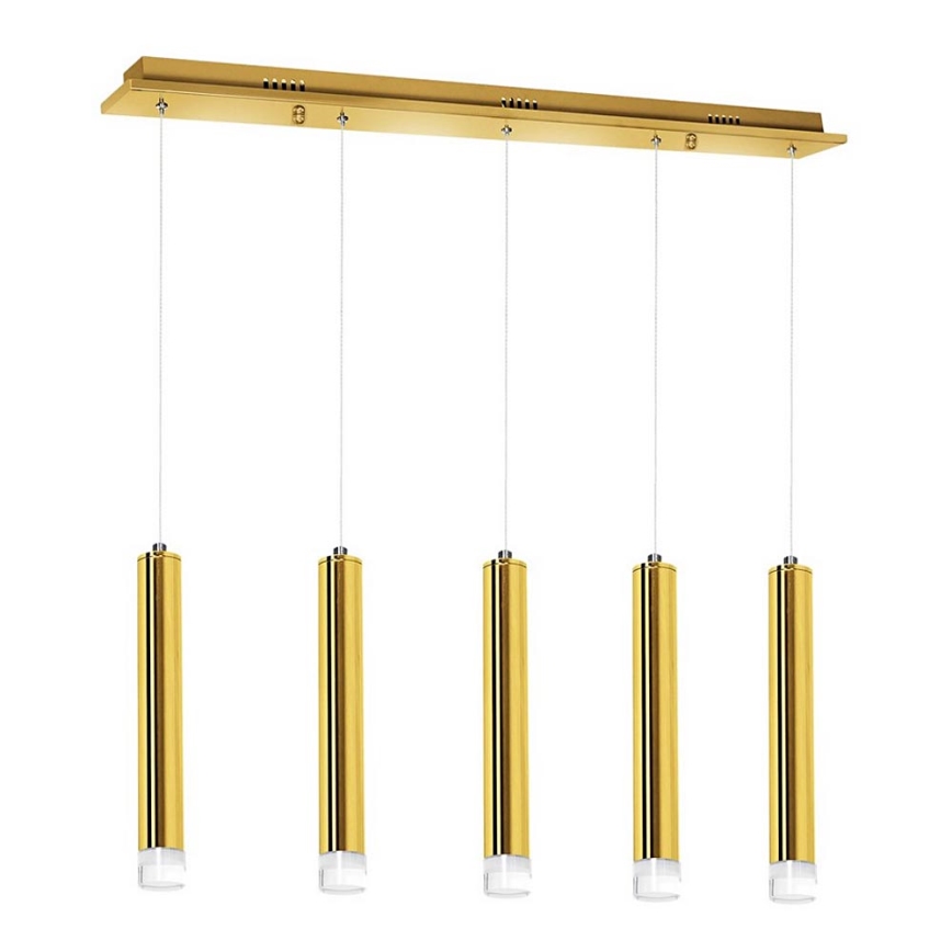 LED-kattokruunu narussa GOLDIE 5xLED/25W/230V kultainen
