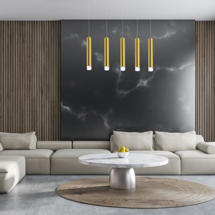 LED-kattokruunu narussa GOLDIE 5xLED/25W/230V kultainen