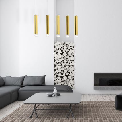LED-kattokruunu narussa GOLDIE 5xLED/25W/230V kultainen