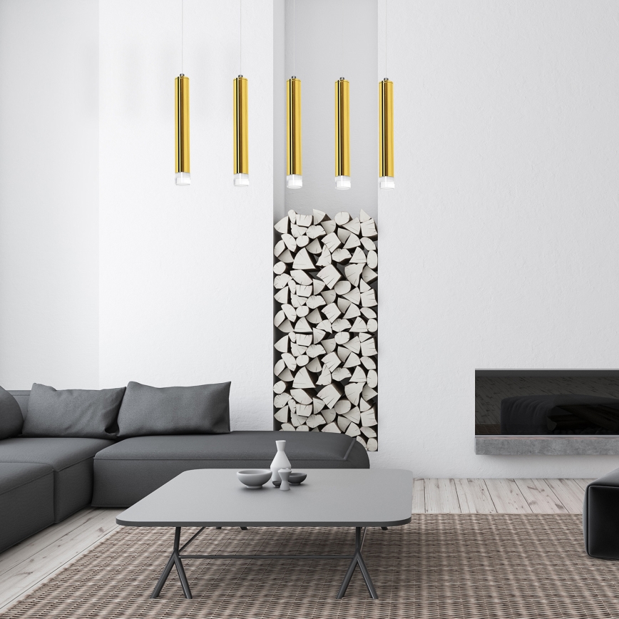 LED-kattokruunu narussa GOLDIE 5xLED/25W/230V kultainen