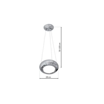 LED-kattokruunu narussa MERCURIO 1xLED/12W/230V