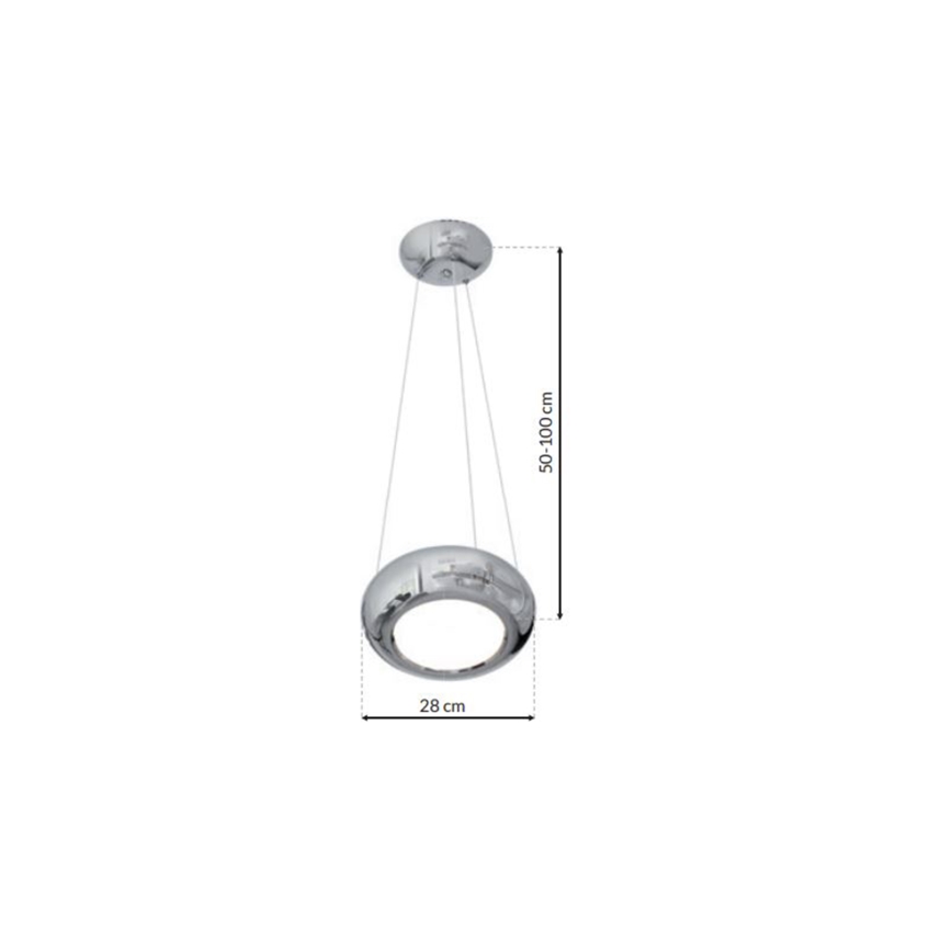LED-kattokruunu narussa MERCURIO 1xLED/12W/230V