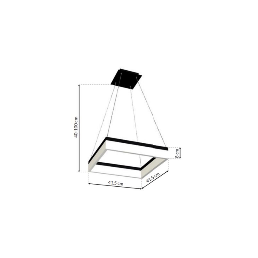 LED-kattokruunu narussa NERO 1xLED/32W/230V