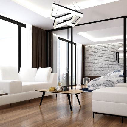 LED-kattokruunu narussa NERO 2xLED/80W/230V