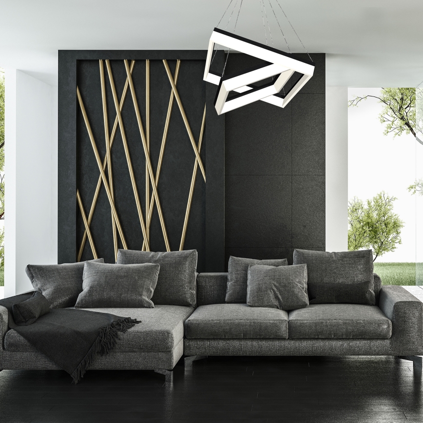 LED-kattokruunu narussa NERO 2xLED/80W/230V
