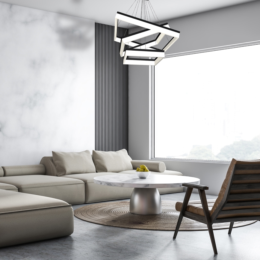 LED-kattokruunu narussa NERO 3xLED/140W/230V