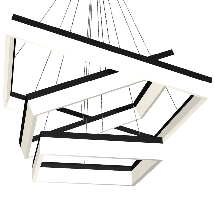 LED-kattokruunu narussa NERO 3xLED/140W/230V