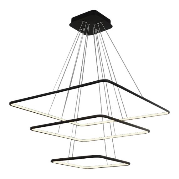 LED-kattokruunu narussa NIX LED/117W/230V musta
