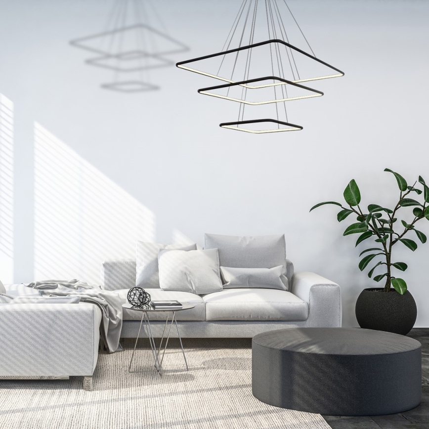 LED-kattokruunu narussa NIX LED/117W/230V musta