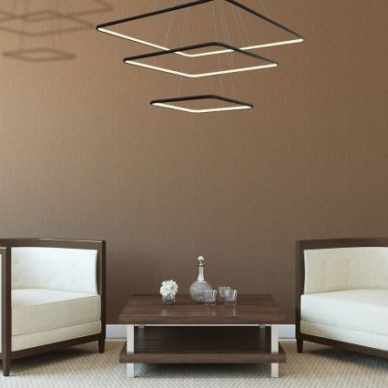 LED-kattokruunu narussa NIX LED/117W/230V musta