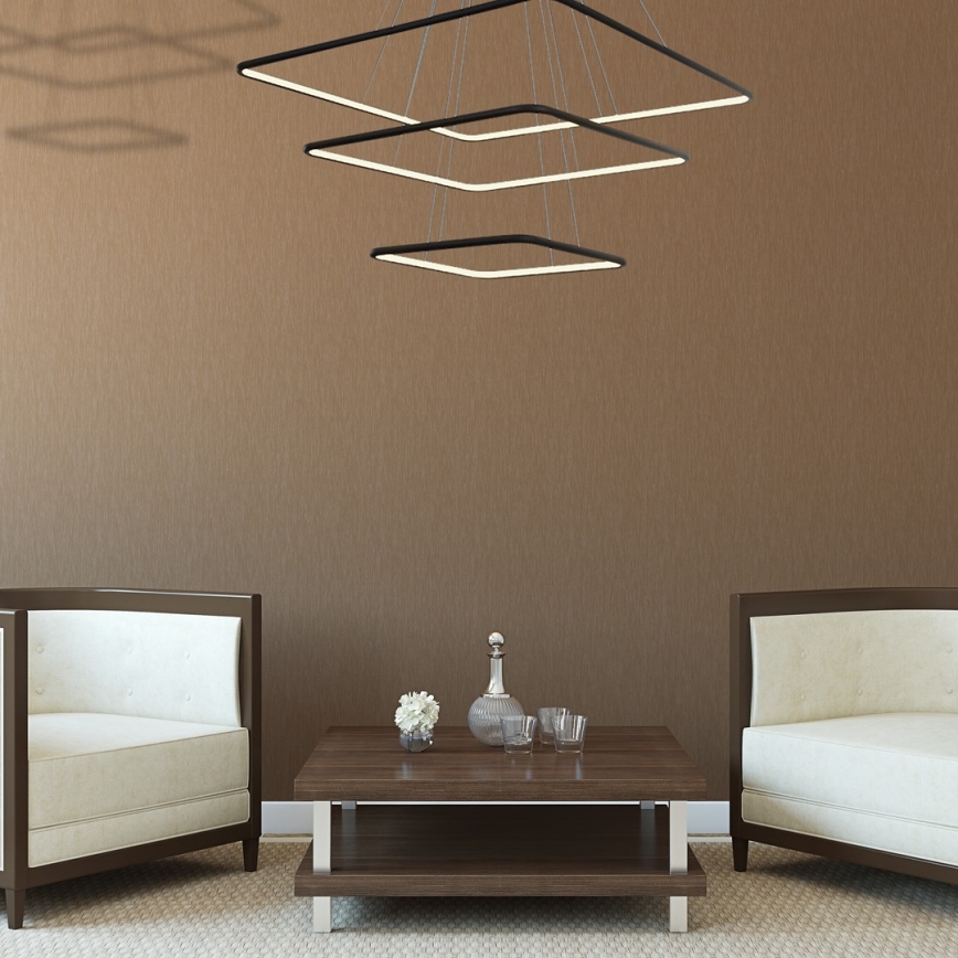 LED-kattokruunu narussa NIX LED/117W/230V musta