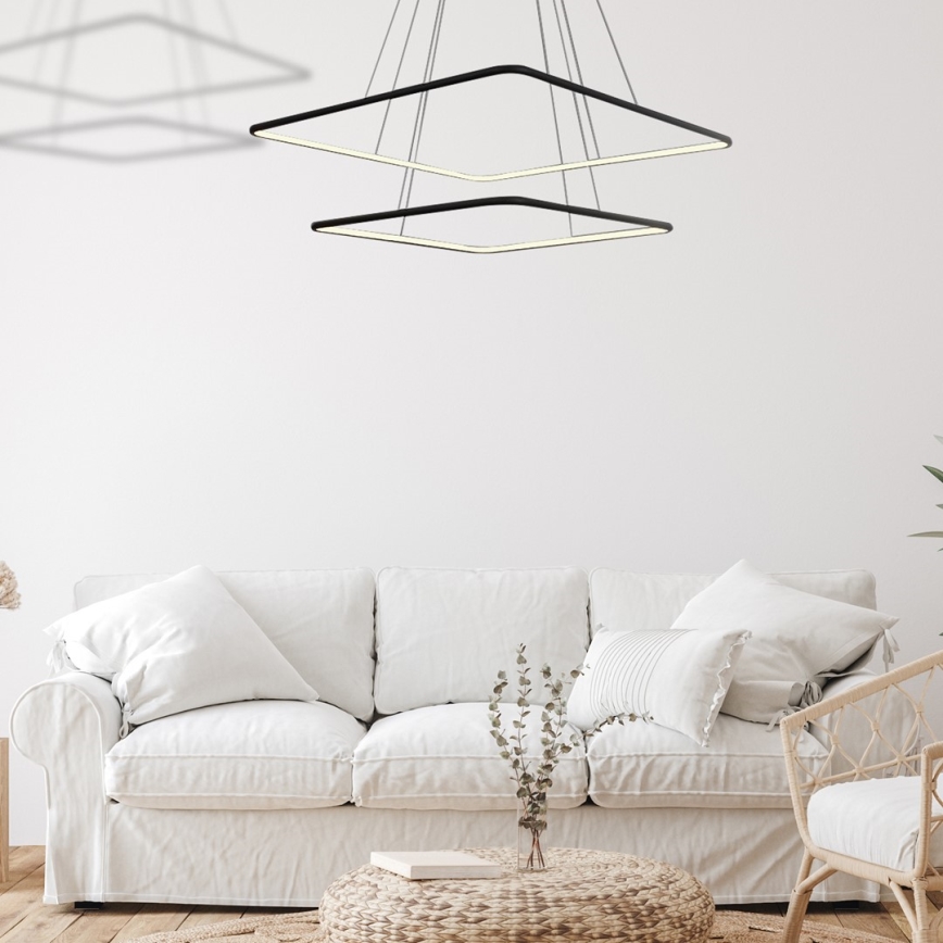 LED-kattokruunu narussa NIX LED/50W/230V musta