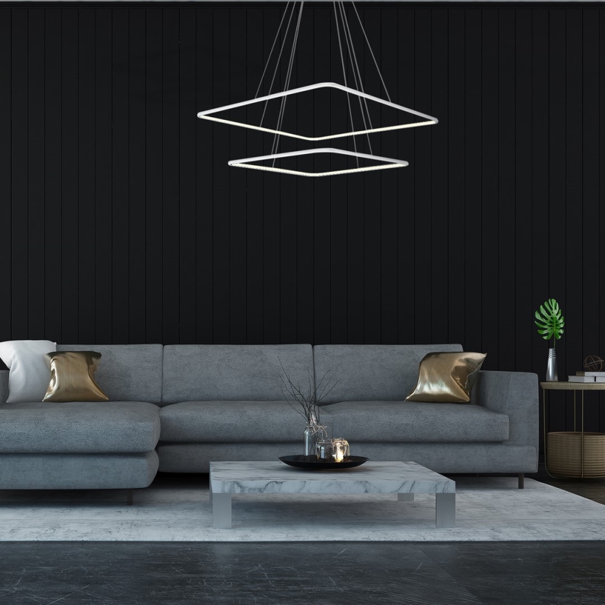 LED-kattokruunu narussa NIX LED/50W/230V valkoinen