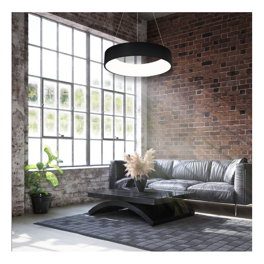 LED-kattokruunu narussa OHIO BLACK LED/24W/230V