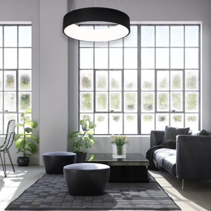 LED-kattokruunu narussa OHIO BLACK LED/24W/230V