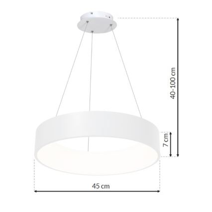 LED-kattokruunu narussa OHIO LED/24W/230V